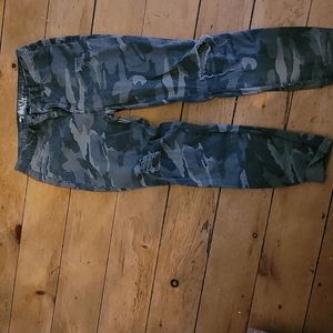 Rewash cargo pants grayish camo